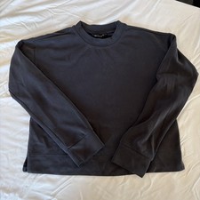 Athleta Black Xs Sweatshirt Slight Crop