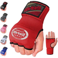 Farabi Quick Wraps Gloves Gel Paded Hand Wraps Adult MMA Boxing Muaythai Band...