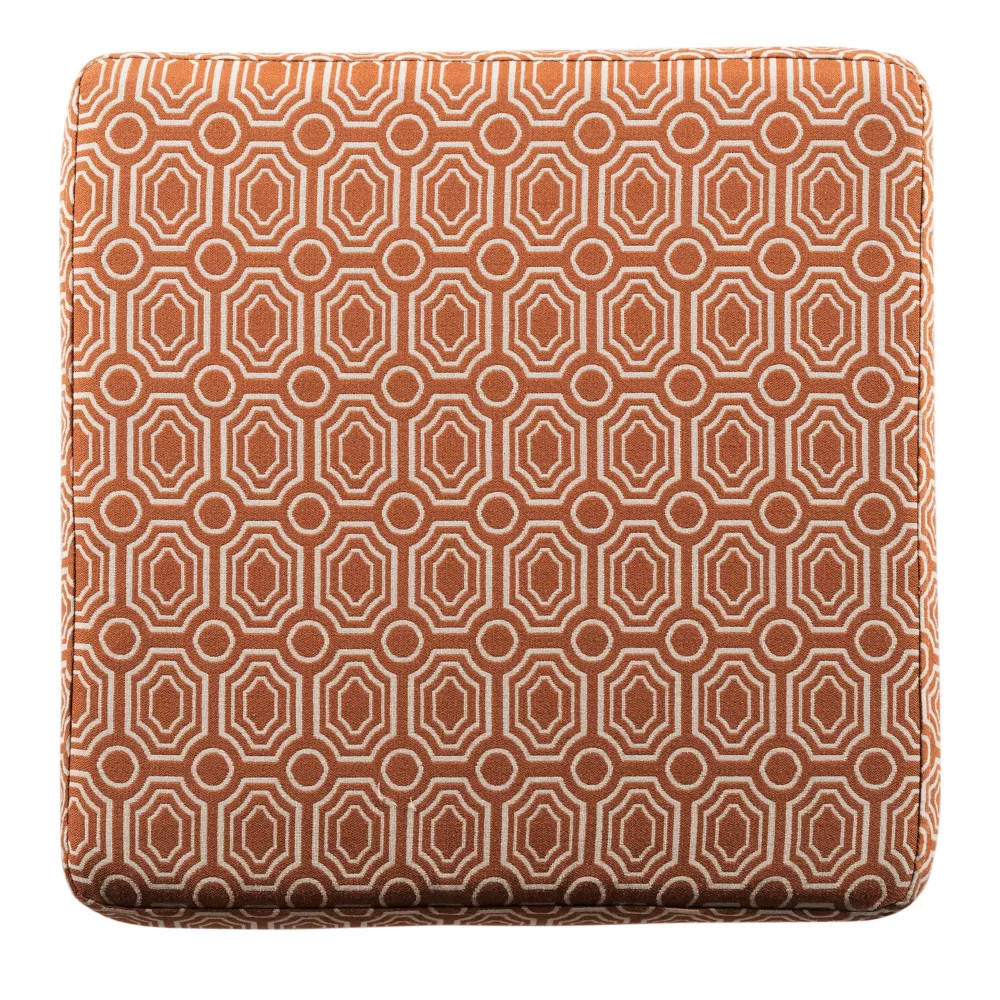 Sunshine Storage Cube Ottoman - Orange - HomePop