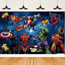 Torta di compleanno Supereroi Avengers Smash sfondo striscione sfondo foto oggetti di scena