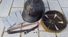WW1 INTEIRUER+GAUFRETTE+JUGULAIRE Adrian HELMET liner en cuir T.B-58 modèle 1915