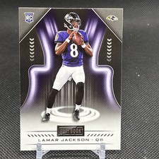 2018 Panini Playbook Lamar Jackson #148 Rookie Card RC Baltimore Ravens. rookie card picture