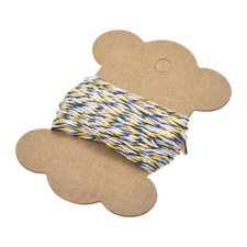 Thread Cord Macrame Cord Cotton Rope Braid String 8.5M/9 Yards Yellow Blue White