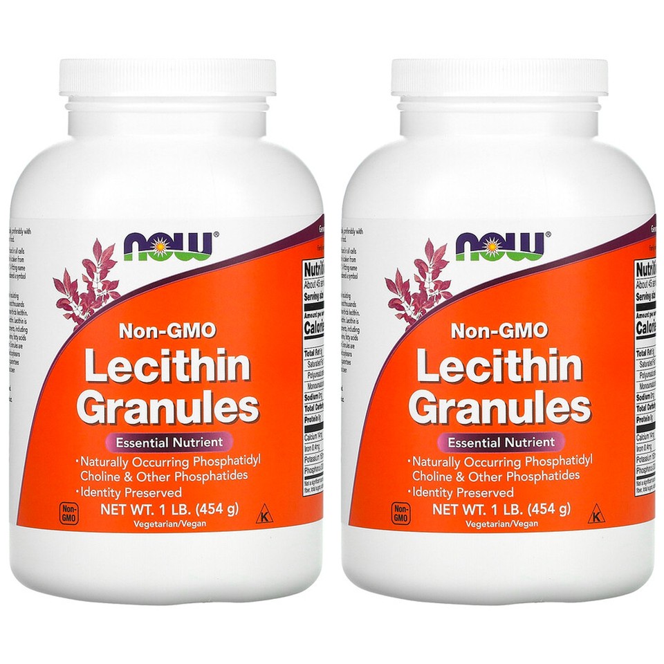 Now Foods, (2 Pack) Lecithin Granules, Non-GMO, 1 lb (454 g)