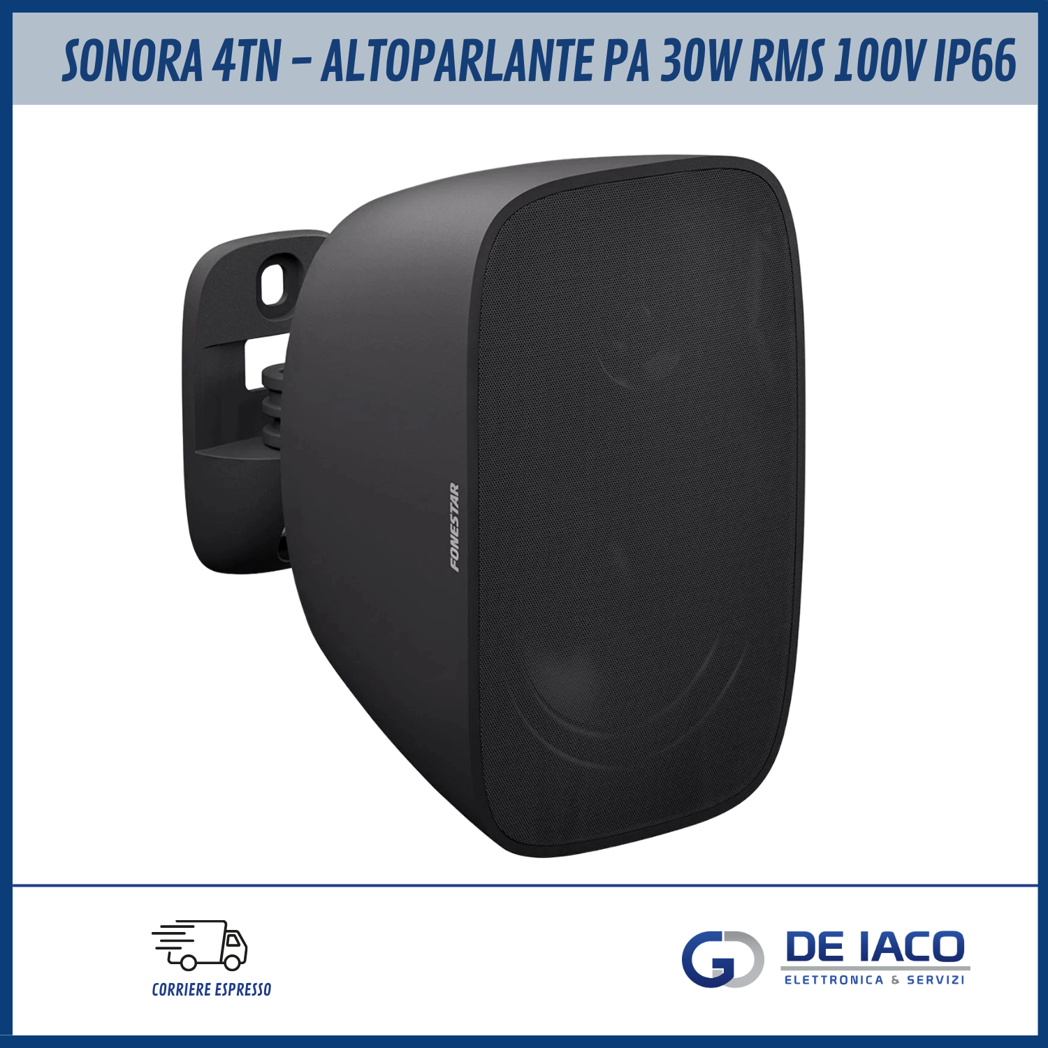 Fonestar Sonora 4TN Altoparlante PA 30W RMS a 2 vie, diffusore a bassa impedenza