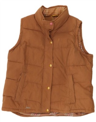 Joules Damen Wattierte Weste UK 18 XL Braun Baumwolle CA11
