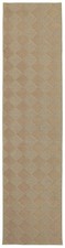Garland Rug Diamond Solid Beige Tan 3' x 12' Soft, Non Slip Area Rug- Ideal