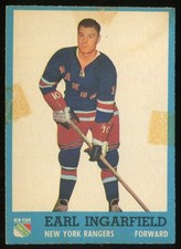 1962-63 Topps #51 Earl Ingarfield New York Rangers