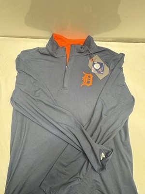 Detroit Tigers Antigua Pullover 1/4 Zip  Sz Medium Mens Jacket Brand New $70