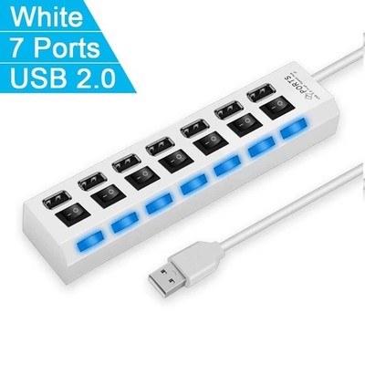 4 Port USB HUB 2.0 Multi Splitter Erweiterung Desktop PC Laptop Adapter High Speed
