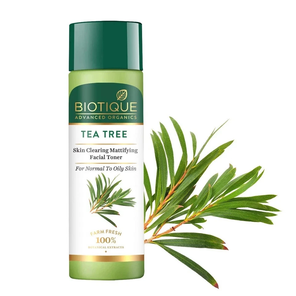 Biotique Tea Tree Skin Clearing Mattifying Facial Toner For Oily Skin 120ml - Image 2 of 4