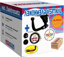 ANHÄNGERKUPPLUNG für Hyundai i20 12-14 vertikal abnehmbar + 13-polig E-Satz ABE