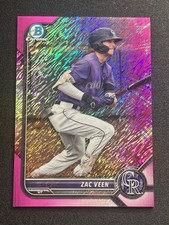 2022 Bowman Chrome - Prospects Zac Veen #BCP-165 Fuchsia Shimmer Refractor /199