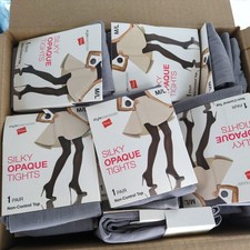 Wholesale Bulk Lot 57 Hanes Fashion Silky Opaque Tights Stone Gray M/L NEW
