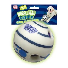 Wobble Wag Giggle Glow in the Dark Rolling 1 Count Pack of 1 , White, Blue