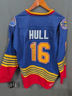 Brett Hull HOF Signed St Louis Blues Hockey Jersey AUTO BAS Beckett Sz XL