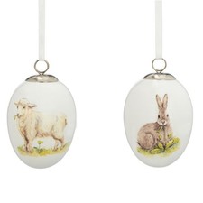 Ostergeschenk Ostereier Set 2x zum Aufhängen Osterhase Osterstrauß Osterdeko