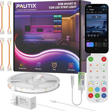COB LED Strip Lights Pro, Ul-Listed RGB Smart IC Chasing Color Addressable COB L