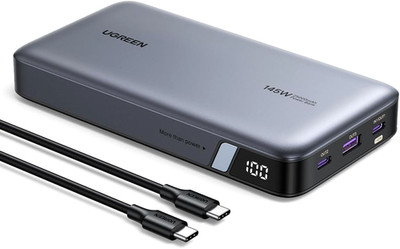 UGREEN Nexode Power Bank 145W Max 25000mAh externer Akku mit 3 USB C Anschlüssen