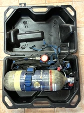 MSA SPERIAN SELF CONTAINED BREATHING APPARATUS SCBA COMPLETE,CASE,60 MINUTE TANK