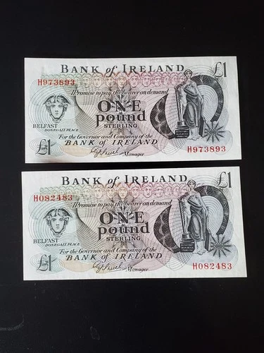 1983 Ireland 1 pound Bank of Ireland 2 Pieces Uncirculated 