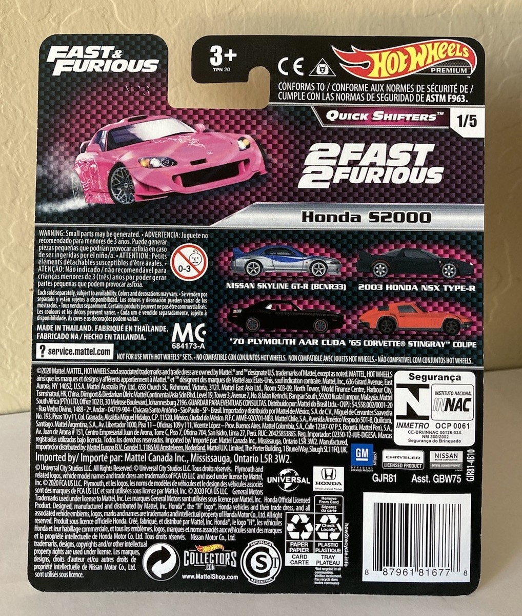 Hot Wheels GBW75956J Fast & Furious Honda S2000 Quick