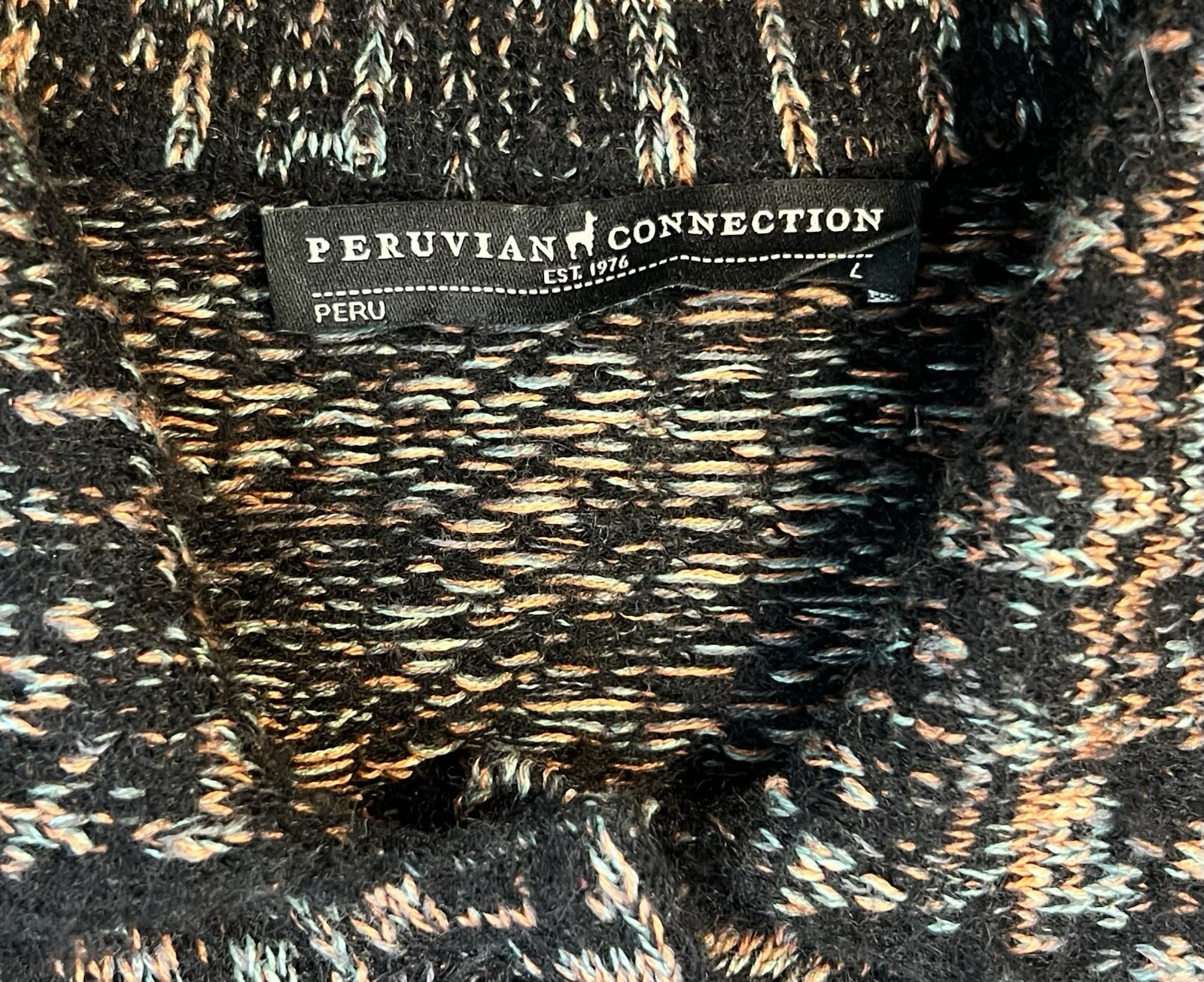 Peruvian Connection Collared Jacket / Cardigan Sw… - image 4