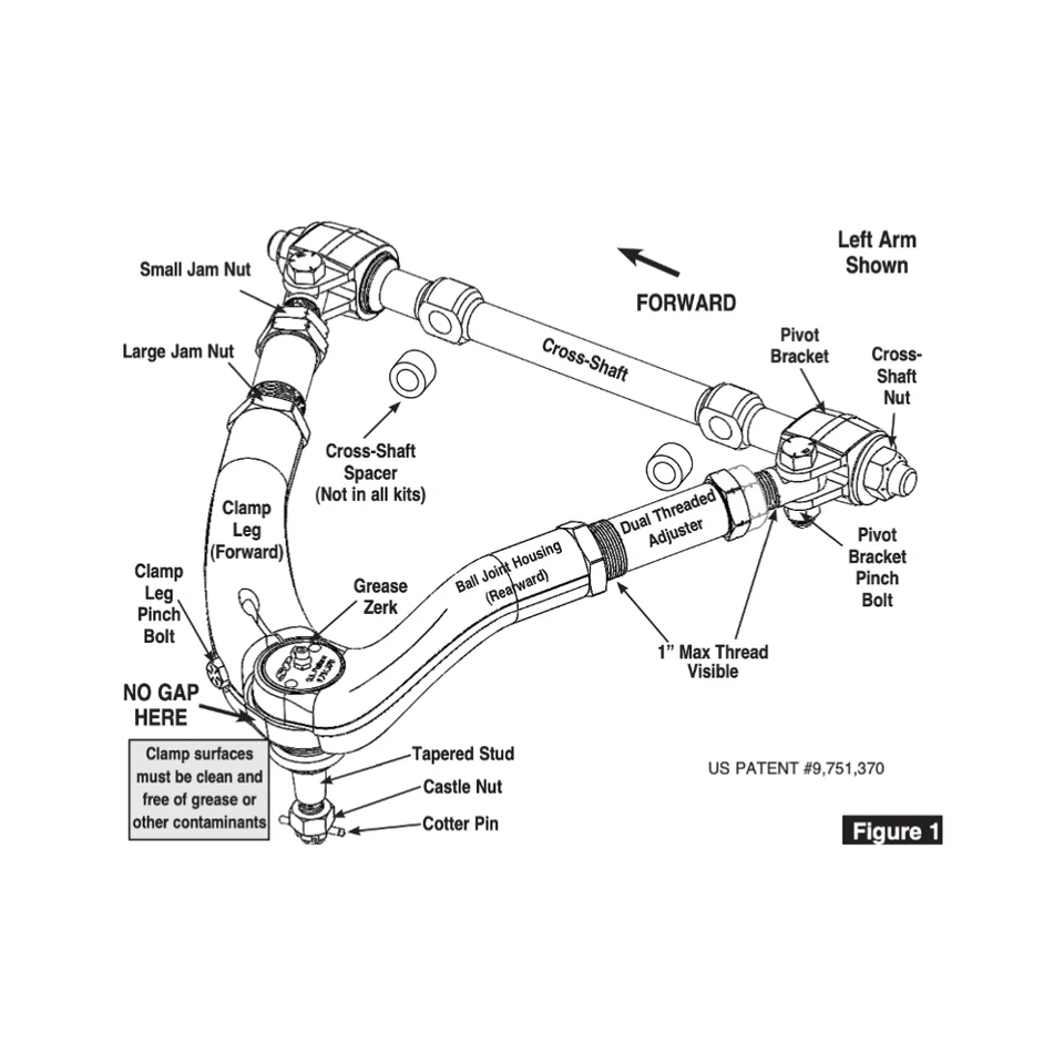 Par de brazos de control ajustables SPC Performance para Buick, Chevy, Oldsmobile Pontiac Foto 3 de 4