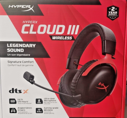 HyperX Cloud III Wireless Gaming Headset Black 77Z45AA