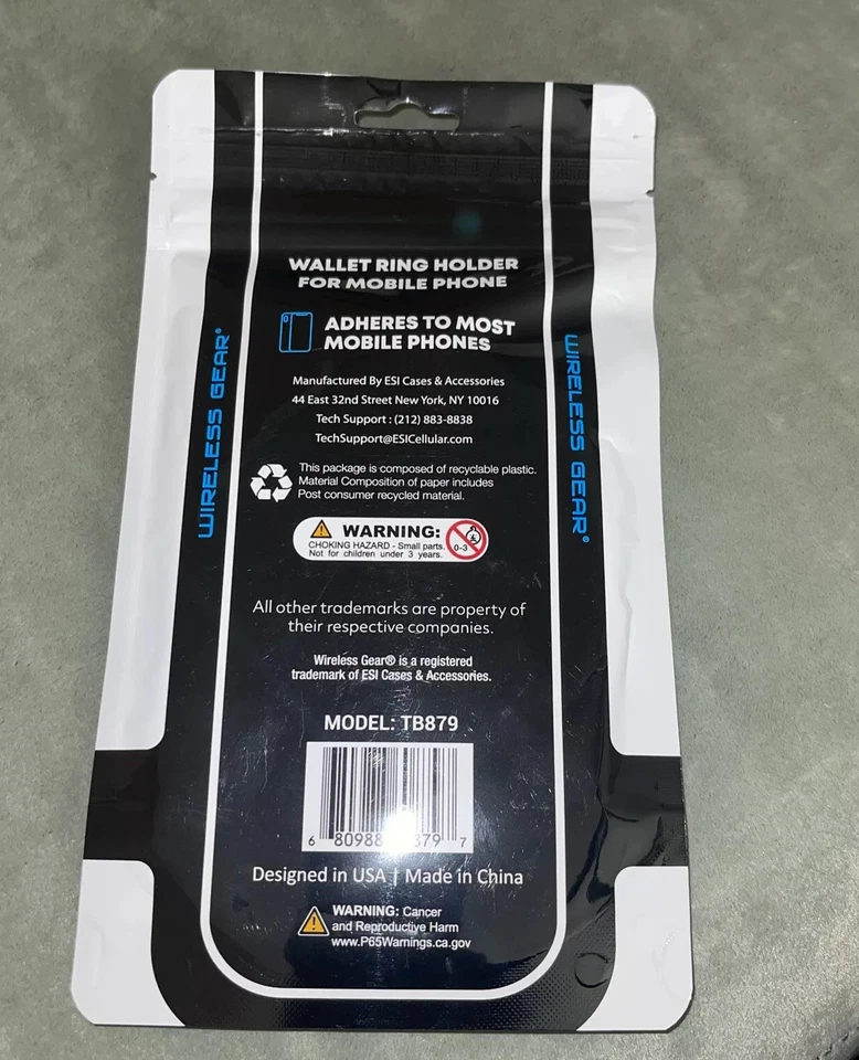 Cartera Bolsillo Ranura para Tarjetas Soporte para Anillo para Teléfono Celular Móvil Cuero PU Foto 4 de 4