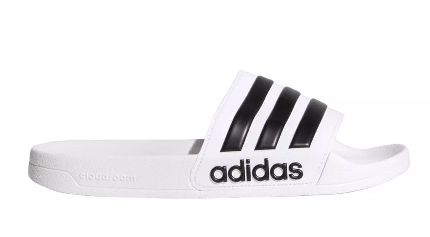 New adidas Men&#039;s Adilette CloudFoam Slides White Sandals Sport Beach | eBay