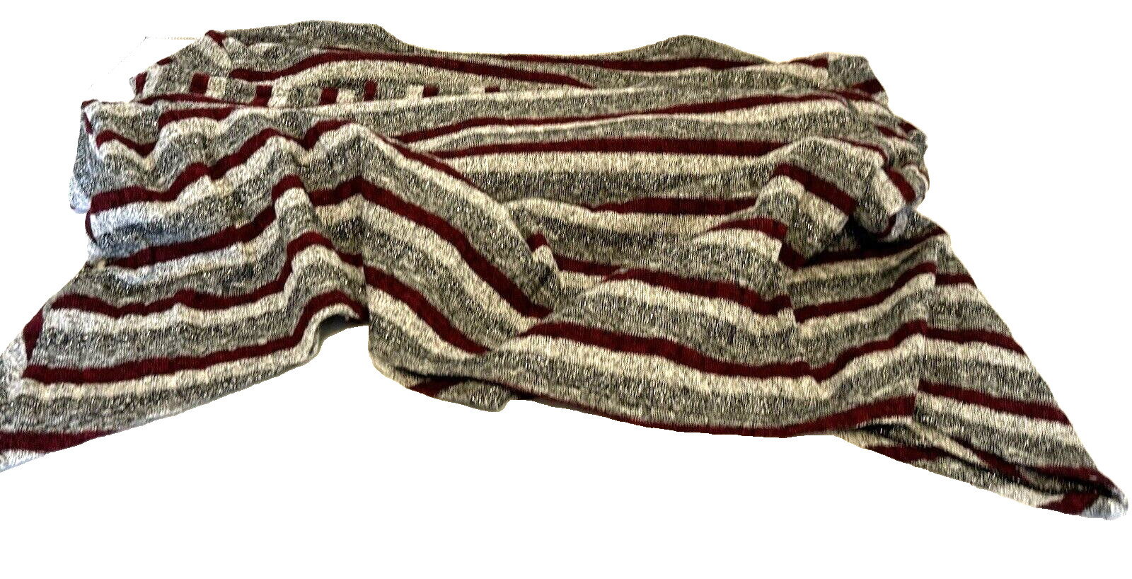 Ruby Rd Stripe Maroon Silver Metalic Thread Tunic… - image 22