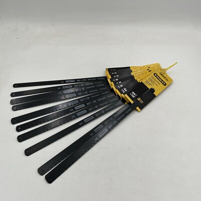 Stanley 12  x 24 Tooth Metal 15-92 Hack Saw Blades 20 Pack Carbon Steel New