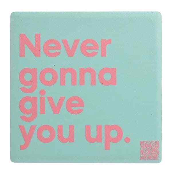 Never Gonna Give You Up, Music Playing Ceramic Magnet - Music Gift - Rick Astley