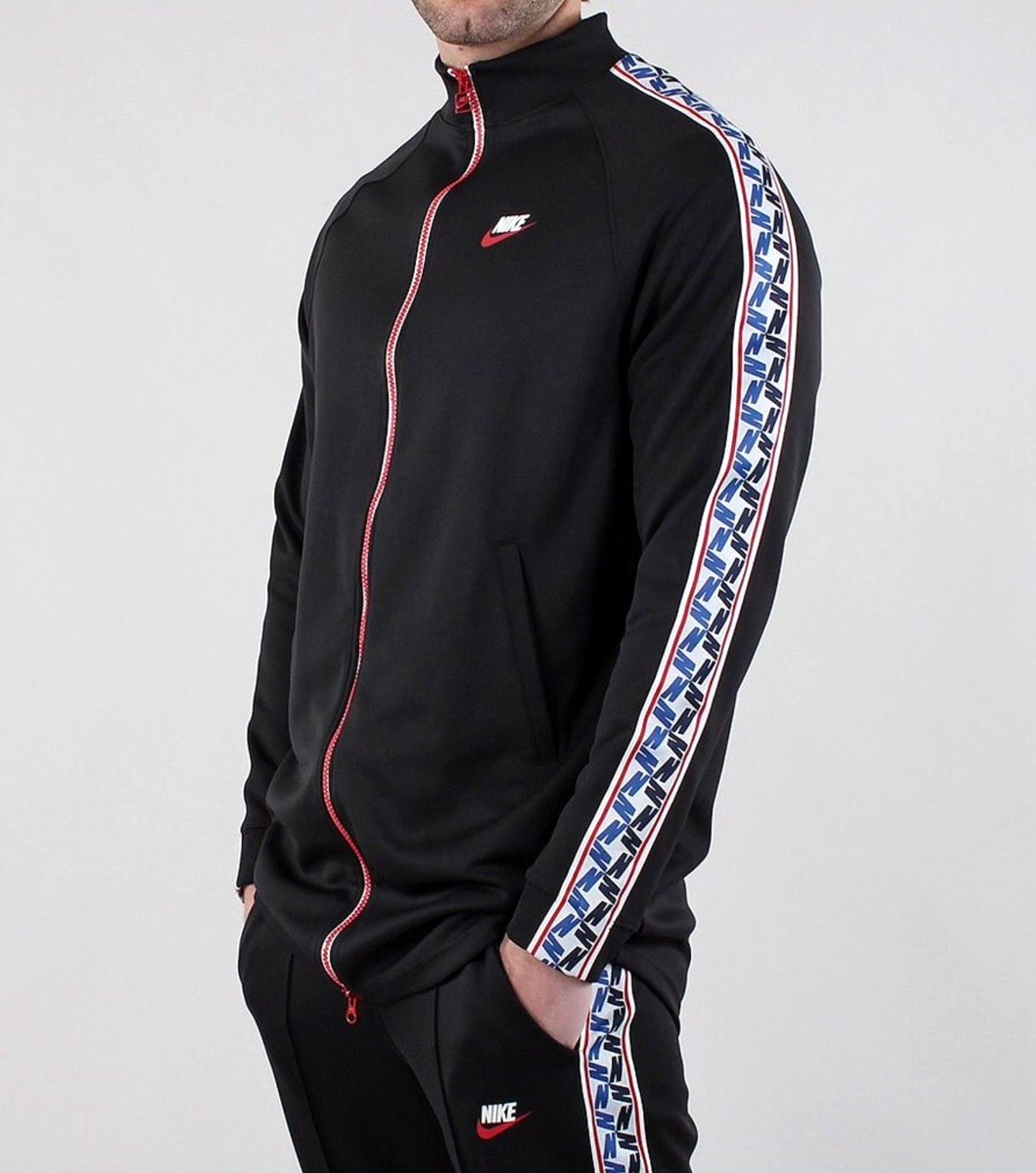 nike gel tape cuffed tracksuit