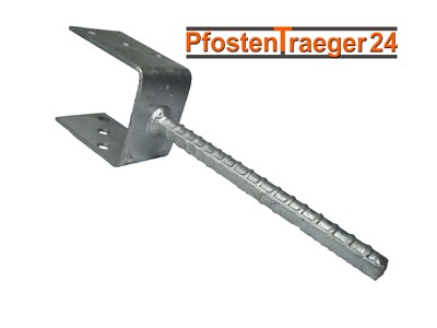 U-Pfostenträger mit Steindolle Dolle Riffeldolle 200 mm U-Form tzn Pfostenanker