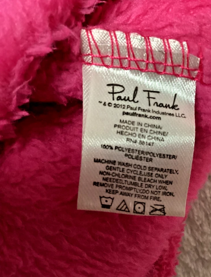 Top de pijama Paul Frank rosa, manga larga, para mujer, calcomanía mono, talla grande Foto 3 de 4