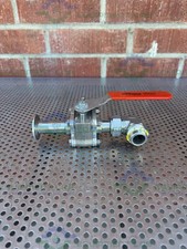 Flowserve 1 WK7066TXBO V36 RO Ball Valve w/ 1" Sanitary Fitting to Threaded