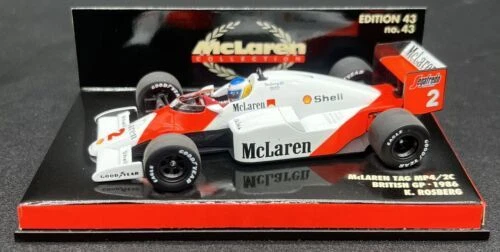 Minichamps 1/43 - Mclaren TAG MP4/2C British GP 1986 K. Rosberg 530864302 - Image 2 of 4