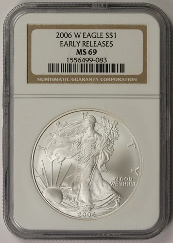 2006-W Burnished American Silver Eagle $1 MS 69 NGC Early Releases