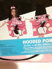 Girls Minnie Mouse Hooded Poncho Towel 23x47 Inch Disney New With Tags Gift