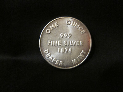 1974 Swiss Of America 1 oz .999 Silver Toned BU Round - RARE