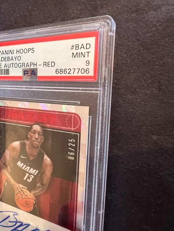2017-18 Hoops Bam Adebayo Rookie Auto /25 Red PSA 9 - Heat - Image 3 of 4