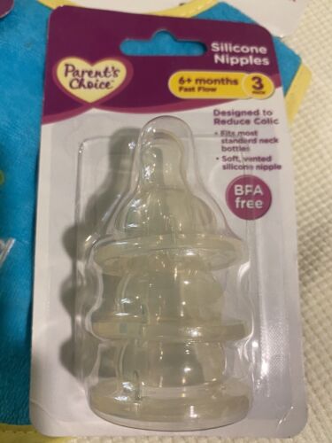 Parent’s Choice 4oz Bottle Feeding Set! SLOW, Med & Fast Nipples & Bib🤩 - Picture 4 of 11