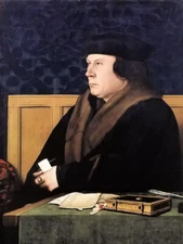 stunning oil painting  handpainted on canvas-  portrait of thomas cromwell