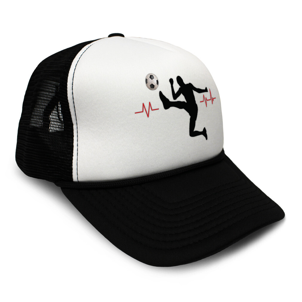 Trucker Hat My Heart Beats for Soccer Sport Euro Cup Polyester Adjustable
