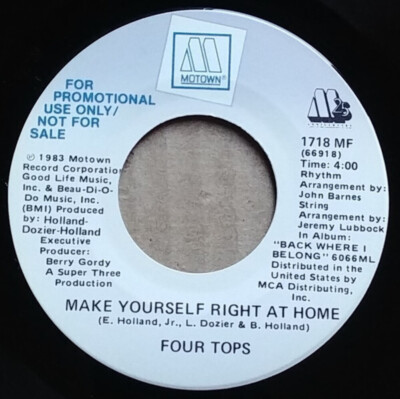 Four Tops - Make Yourself Right At Home (7'', Single, Promo)