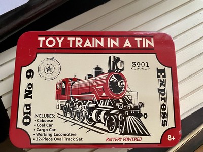 toy train in a tin old no 9
