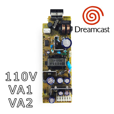 Sega Dreamcast RECAPPED Power Supply Unit VA1 VA2 PSU PCB 110V Board Replacement