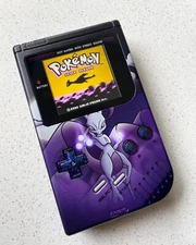 Nintendo Gameboy DMG Game Boy BACKLIT IPS V2 LCD Play It Loud!  Mewtwo Edition